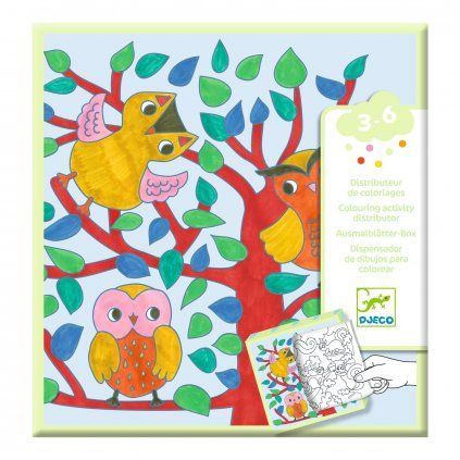 DJECO Fun box with colouring pages and games - Forest