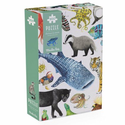 MOULIN ROTY Puzzle Zvířata světa - 200 pcs