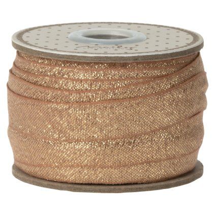 MAILEG Gift ribbon 20 m - Vintage rose/gold