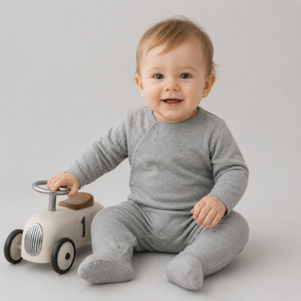 GRAY LABEL Overalek GOTS - Grey Melange