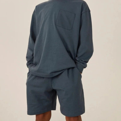 GRAY LABEL Bermudy GOTS - Blue Grey