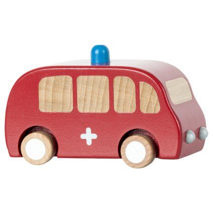 MAILEG Wooden car - Firefighters