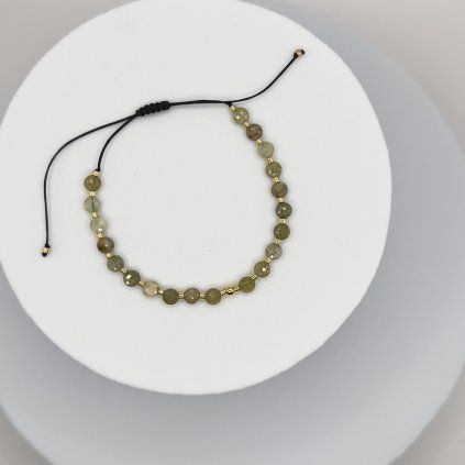 ANISE Bracelet Stones gold - Garnet green