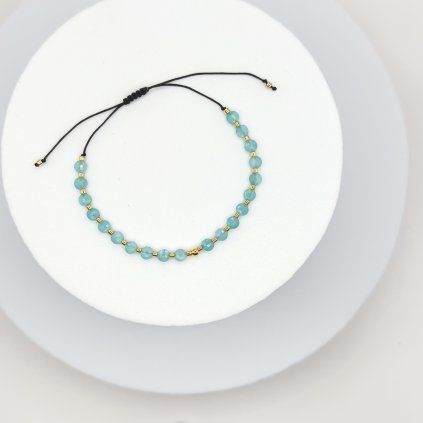 ANISE Bracelet Stones gold - Amazonite