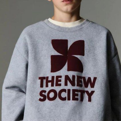 THE NEW SOCIETY Mikina Space - Mist Melange