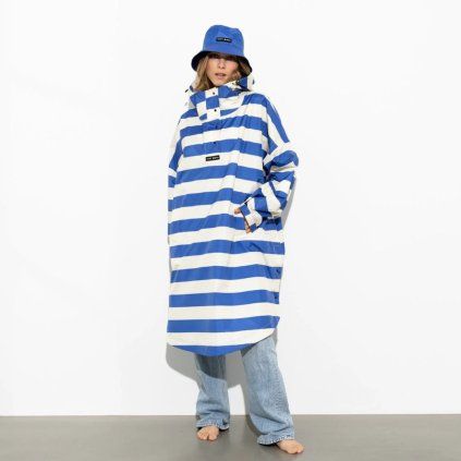 VIVI MARI Kabát do deště Bold stripes blue/sand