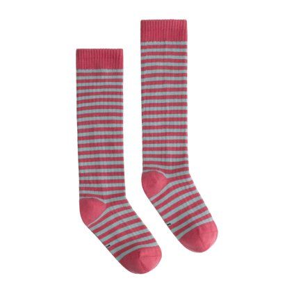 GRAY LABEL Dlouhé ponožky GOTS - Cherry - sky