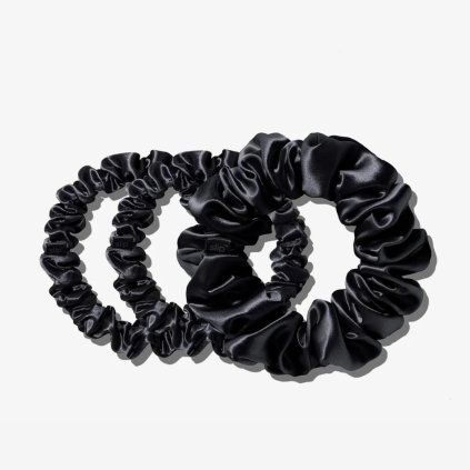 SLIP Hedvábné gumičky Midi/Large - Black 3x