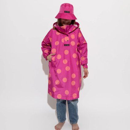 VIVI MARI Dětský kabát do deště Dots Magenta/peach