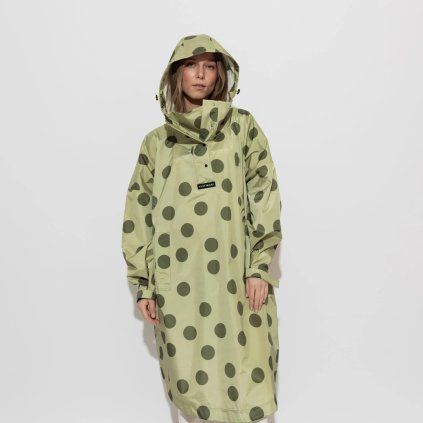 VIVI MARI Kabát do deště Dots pale olive/olive