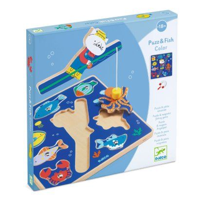 DJECO Vkládací puzzle Rybolov