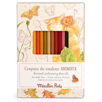 MOULIN ROTY Pastelky a omalovánky zvířata