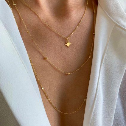 VICTOIRE COLLECTION Náhrdelník Triple row Star