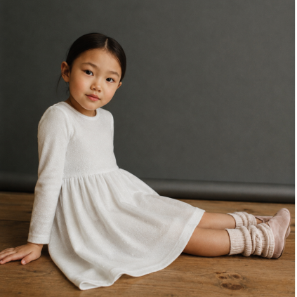 KONGES SLOJD Dress LOLA - WHITE GLITTER