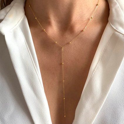 VICTOIRE COLLECTION Náhrdelník Lasso ball chain