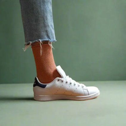 KLUE Třpytivé ponožky Lyocell Terracotta 36-40