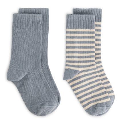 GRAY LABEL Set ponožek GOTS - Stone Grey - Cream