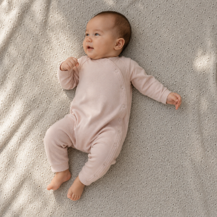 GRAY LABEL Overal pro miminka GOTS - Faded Pink