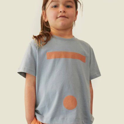 GRAY LABEL Triko Oversize GOTS - Stone Grey - Melon
