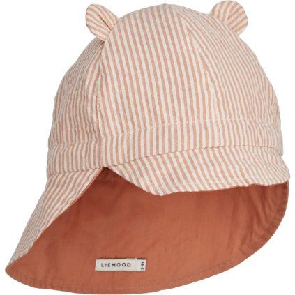 LIEWOOD Oboustranný klobouček Gorm - Y/D Stripe Tuscany rose / Sandy