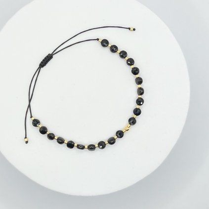 ANISE Bracelet Stones gold - Tourmaline black