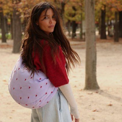 STUDIO NOOS Taška Cross Body Puffy - Purple Hearts
