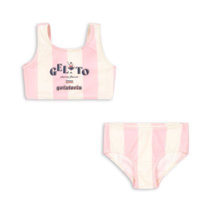 KONGES SLOJD Dívčí plavky POMIA - CANDY ROSE STRIPE