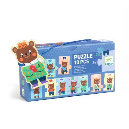 DJECO Puzzle Medvídek se obléká - 10pc