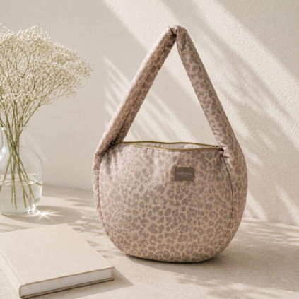 STUDIO NOOS Taška Cross Body Puffy - Cream Leopard