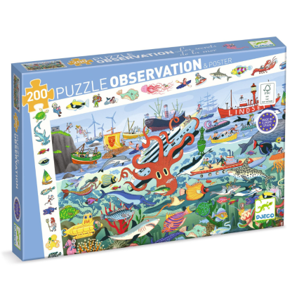 DJECO Puzzle Tajemství moře - 200 pcs