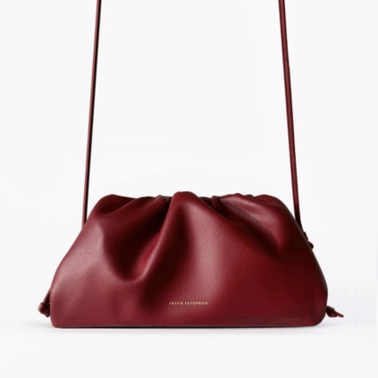 FREYA ESTEPHAN Kožená kabelka medium - Burgundy