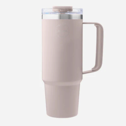 AYA&IDA Termo hrnek s brčkem 885 ml - Soft Rose