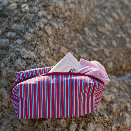 STUDIO NOOS Pouzdro Poplin - Rasberry Striped