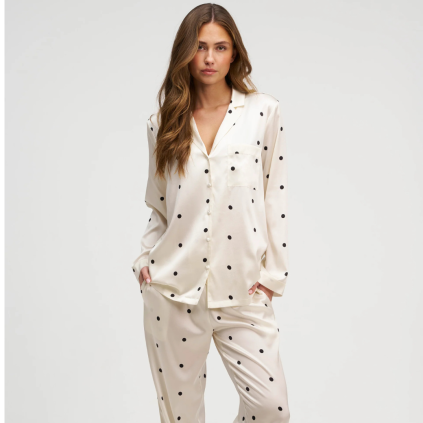 DORE & ROSE Pyžamo Long Silk PJ Set