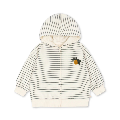 KONGES SLOJD Mikina AMIO SWEAT - OCS CILANTRO STRIPE
