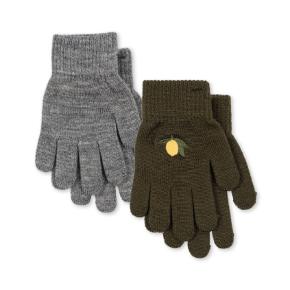 KONGES SLOJD Rukavice 2 PACK FILLA - KOMBU GREEN