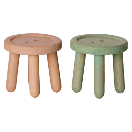 MAILEG Stoličky pro myšky - Light rose/Light mint S26