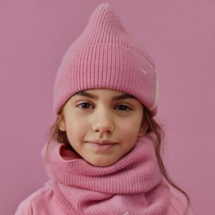 GRAY LABEL Čepice Beanie merino - Bubblegum