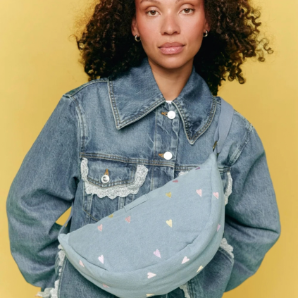 STUDIO NOOS Ledvinka Denim Light Blue Hearts (1)