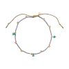 A BEAUTIFUL STORY Kotníkový náramek - Spice aventurine gold