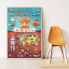 POPPIK Educational sticker poster - Volcanoes