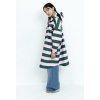 VIVI MARI Children's rain coat Bolt stripes Green/rose