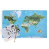 MOULIN ROTY World map with pen-and-ink pictures