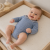 GRAY LABEL Baby Jumpsuit with collar GOTS - Blue Moon / Cream
