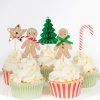 MERI MERI Vánoční ozdoby na muffiny - Gingerbread