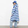 VIVI MARI Kabát do deště Bold stripes blue/sand