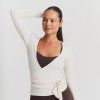 SISTERLY TRIBE Ballet Wrap Top - Off White