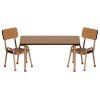 MAILEG Table with chairs - dark powder S25