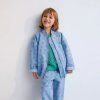 THE NEW SOCIETY Dětský džínový bomber Smiley - Light blue