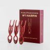 FIONA FRANCHIMON Sada tří vlasových spon - NO.1 Hairpin - Ruby Red